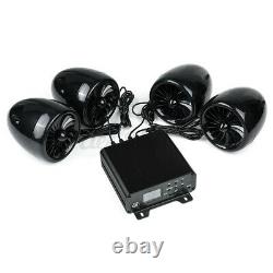 1000W Amp Motorcycle bluetooth 4 Speakers Audio Stereo System USB FM For ATV UTV