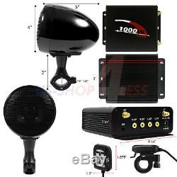 1000W Amplifier Bluetooth Motorcycle Stereo 4 Speakers Audio Amp System FM Radio