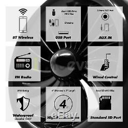 1000W Motorcycle Bluetooth 4 Speakers Stereo Audio System ATV UTV Can-Am Polaris