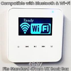 100W Wall Mounted Compact Wi-Fi & Bluetooth Amplifier Stereo Hi-Fi Music System