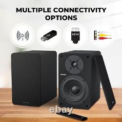 100W Wireless Bookshelf Speakers Roxel Onyx Active 2.0 with HDMI ARC, USB