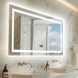 100x60cm Illuminated LED Bathroom Mirror Makeup Stereo Bluetooth Speaker Sound