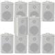 10x 120w White Wall Mounted Stereo Speakers 6.5 8ohm Premium Home Audio Music