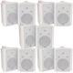 10x 180w White Wall Mounted Stereo Speakers 8 8ohm Loud Premium Audio & Music