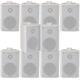 10x 70w 2 Way White Wall Mounted Stereo Speakers 4 8ohm Mini Background Music