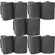 10x 90w Black Wall Mounted Stereo Speakers 5.25 8ohm Quality Home Audio Music