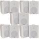 10x 90w White Wall Mounted Stereo Speakers 5.25 8ohm Quality Home Audio Music