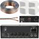 110w Mini Stereo Amplifier System 4x Background Wall Speaker Bedroom Office Aux