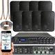 1600w Bluetooth Sound System 8x 200w Black Wall Speaker8 Zone Matrix Amplifier
