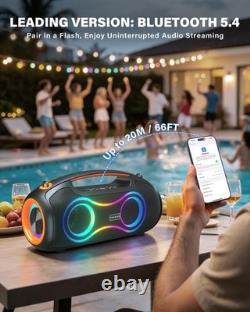 180W Peak Outdoor Bluetooth Speaker Bass Boost Party Sound System RGB Loud