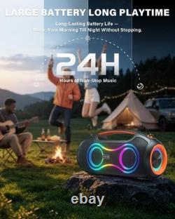 180W Peak Outdoor Bluetooth Speaker Bass Boost Party Sound System RGB Loud