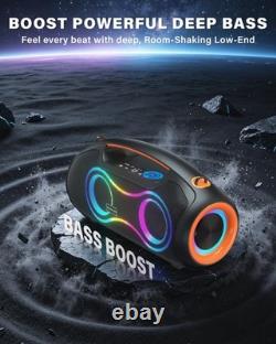 180W Peak Outdoor Bluetooth Speaker Bass Boost Party Sound System RGB Loud