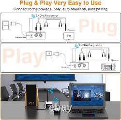 1Mii Wireless Audio Transmitter and Receiver, 2.4GHz Long Range Transmitter and