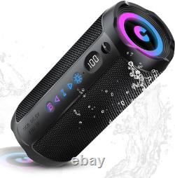 25W Portable Bluetooth Speaker RGB Bass IPX7 Waterproof 25H Playtime Outdoor
