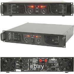 2800W Stereo Power Amplifier Professional 2 Ohm DJ Speaker System 19 2U Rack