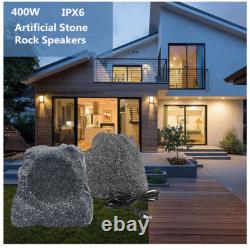 2X 6.5 Rock Bluetooth Speakers Outdoor Waterproof 400W Stereo Bass Garden Pool
