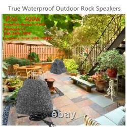 2X 6.5 Rock Bluetooth Speakers Outdoor Waterproof 400W Stereo for Garden Pool