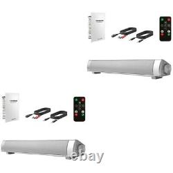 2 Sets of Speaker Outdoor Subwoofer Stereo Soundbar Sound Box Support U Disk