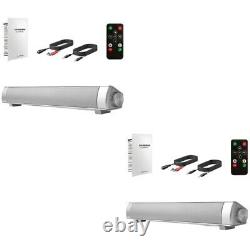 2 Sets of Speaker Portable Subwoofer Stereo Soundbar Sound Box Support U Disk
