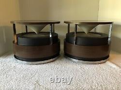 2 VTG MCM ZENITH CIRCLE of SOUND STEREO OMNI-DIRECTIONAL SPEAKERS RETRO WORKING