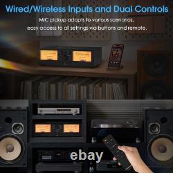 2 Way Stereo Amplifier/Speaker Selector Dual VU Meter Analog Audio Switcher UK
