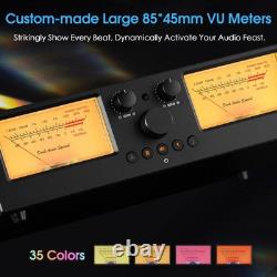 2 Way Stereo Amplifier/Speaker Selector Dual VU Meter Analog Audio Switcher UK