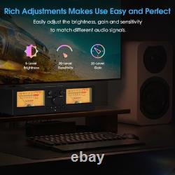 2 Way Stereo Amplifier/Speaker Selector Dual VU Meter Analog Audio Switcher UK