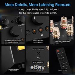 2 Way Stereo Amplifier/Speaker Selector Dual VU Meter Analog Audio Switcher UK