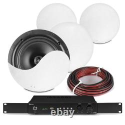 2-Zone Multi Room Bluetooth Ceiling Speaker System with 4x NCSS 6 & Cable