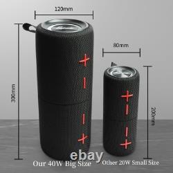 2 in 1 Portable Splittable 40W Dual Bluetooth Speaker Waterproof Split Wireless