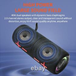 2 in 1 Portable Splittable 40W Dual Bluetooth Speaker Waterproof Split Wireless