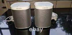 2 x Sonos Play 1 White Wireless Wifi Smart Sound Multiroom Stereo Speaker System