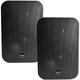 2x 6.5 200w Moisture Resistant Stereo Loud Speakers 8ohm Black Wall Mounted