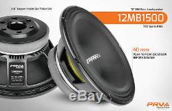 2x PRV Audio 12MB1500 Mid Bass Car Stereo 12 Speaker 8 ohm 12MB PRO 3000W