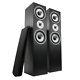2x Tall Boy Speakers Home Audio Stereo Passive 3-way Hifi Tower 350w 6.5 Woofer