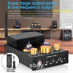 320W Bluetooth Valve Tube Power Amplifier Audio Receiver with Phono Stage Black