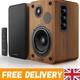 36w Active Bookshelf Speakers Customizable Sound & Multi-input Options