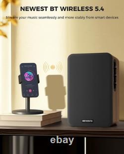 36W Active Bookshelf Speakers Customizable Sound & Multi-Input Options