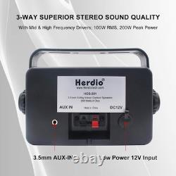 3.5 Bluetooth Wall Speakers 200W Weatherproof Audio Pair for Indoor/Outdoor