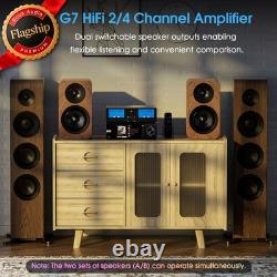 3-IN-2-OUT HIFI Stereo Amplifier Audio Speaker Selector with XLR IN, VU Meters 300W