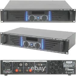 480W Stereo Power Amplifier Bar/Disco Hi-Fi Speaker Sound System 19 2U Rack