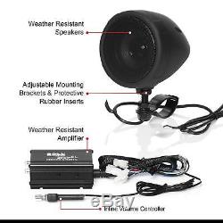 4 Speakers Motorcycle Stereo Speaker Audio System Bluetooth Amplifier WATERPROOF