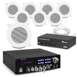 4-Zone Ceiling Speaker System with 8x PD CSBA3L 3 Speakers Multi Room Audio