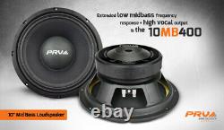 4x PRV Audio 10MB400 Mid Bass Car Stereo 10 Speaker 8 ohm 10MB PRO 1600 Watts