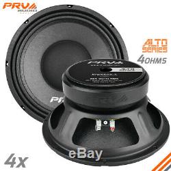 4x PRV Audio 10W650A-4 Mid Range ALTO Car Stereo 10 Speaker 4 ohm 10A PRO 2600W