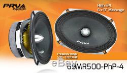 4x PRV Audio 69MR500-PhP-4 Mid Range Car Stereo 6x9 Speaker 4 ohm 6x9 PRO 2000W