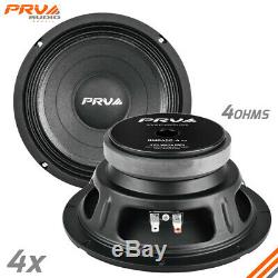 4x PRV Audio 8MB450-4 v2 Mid Bass Car Stereo 8 Speaker 4 ohm 8MB PRO 1800 Watts