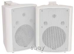 4x White Stereo 180w Compact Corner Speakers 8in Surround Sound bc8-W 100.910