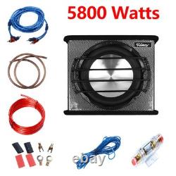 5800W 12 Bass box car audio sub woofer Speaker Stereo AMP active NEW Amplifier