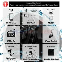 5 1000W Amp Bluetooth ATV UTV RZR Polaris Stereo Marine 4 Speaker Audio System